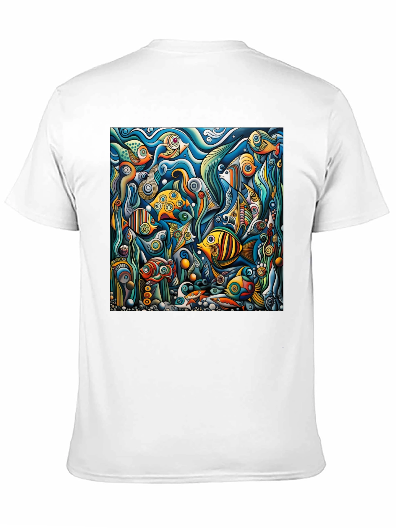 Abstract Undersea Fish T-Shirt
