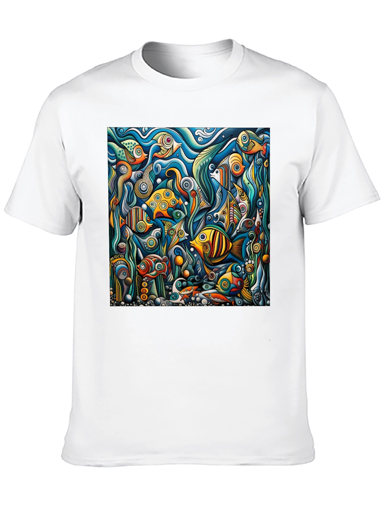 Abstract Undersea Fish T-Shirt