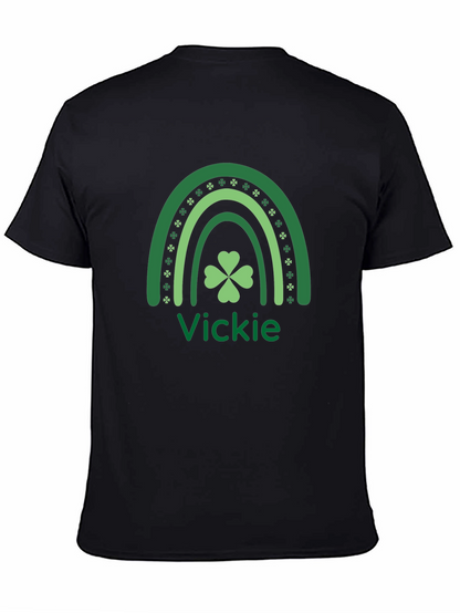 Vickies St. Patricks Day Rainbow Shamrock T-Shirt