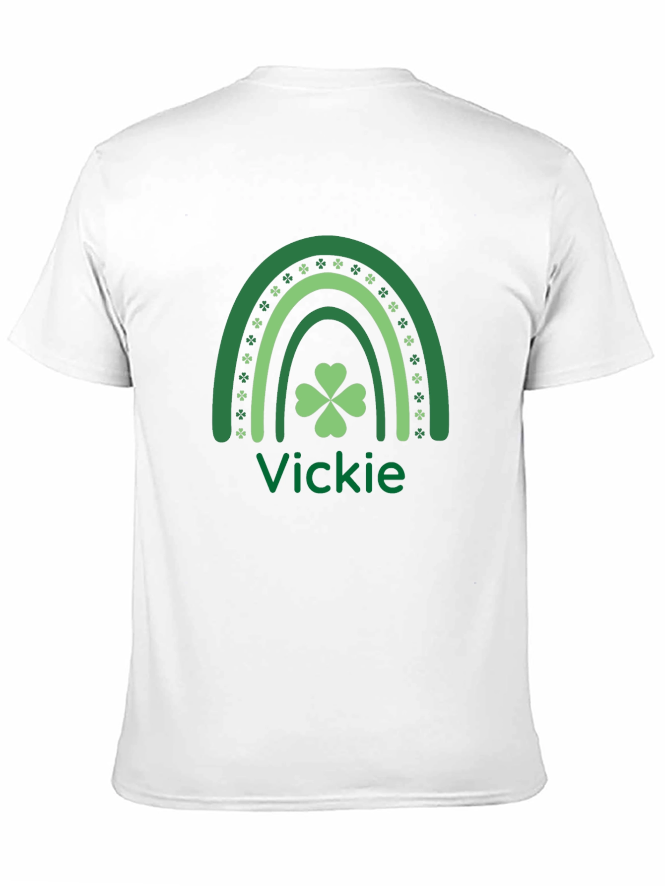 Vickies St. Patricks Day Rainbow Shamrock T-Shirt