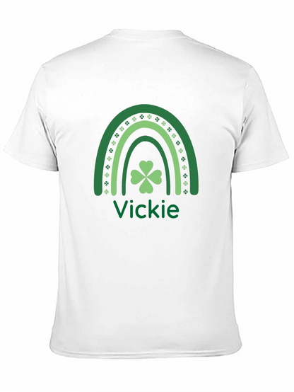 Vickies St. Patricks Day Rainbow Shamrock T-Shirt