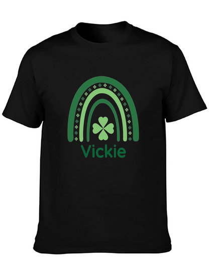 Vickies St. Patricks Day Rainbow Shamrock T-Shirt