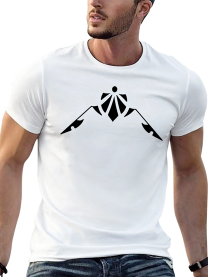 Modern Mountain Graphic Black T-Shirt