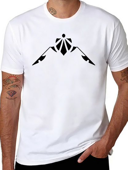Modern Mountain Graphic Black T-Shirt