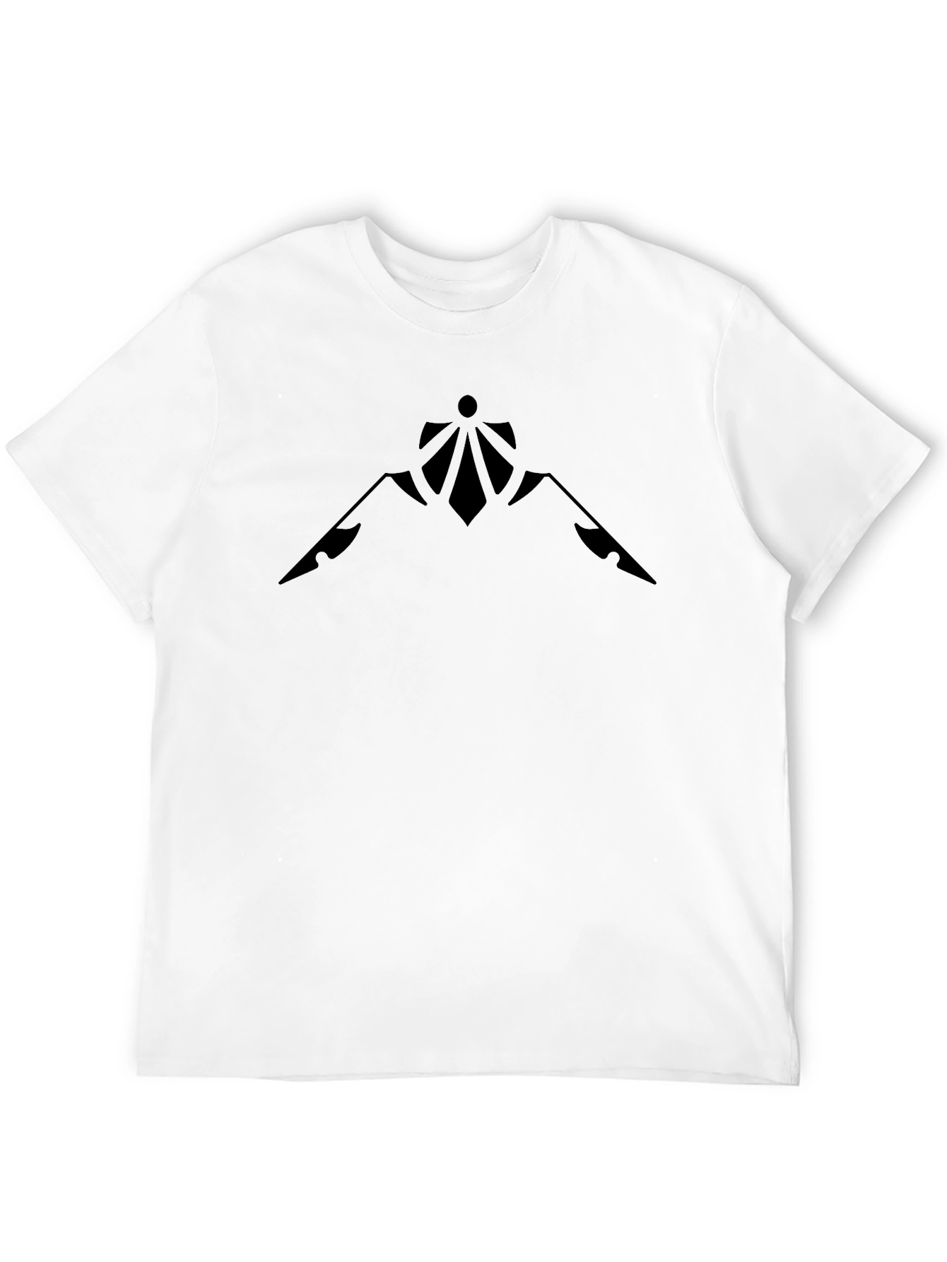 Modern Mountain Graphic Black T-Shirt