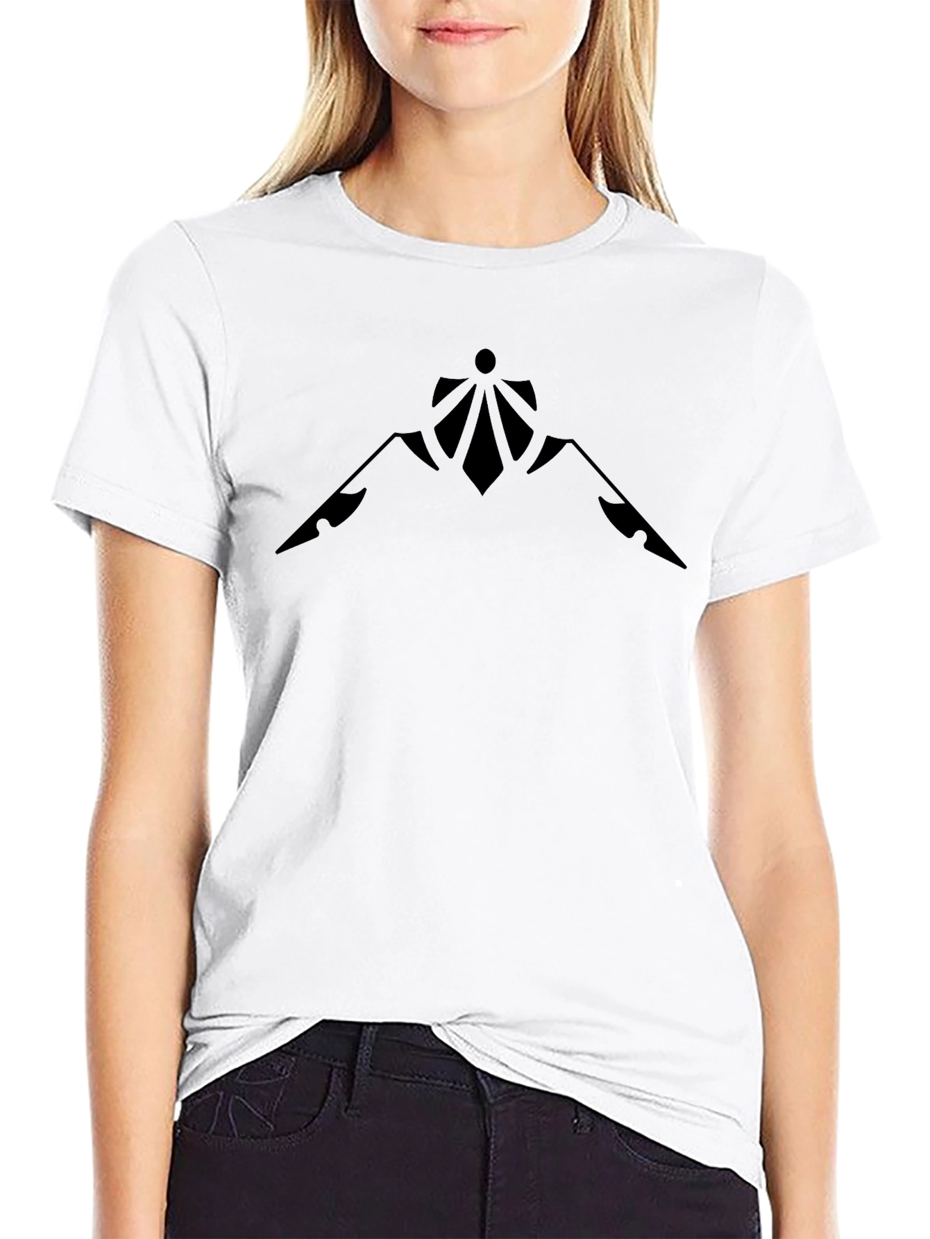 Modern Mountain Graphic Black T-Shirt