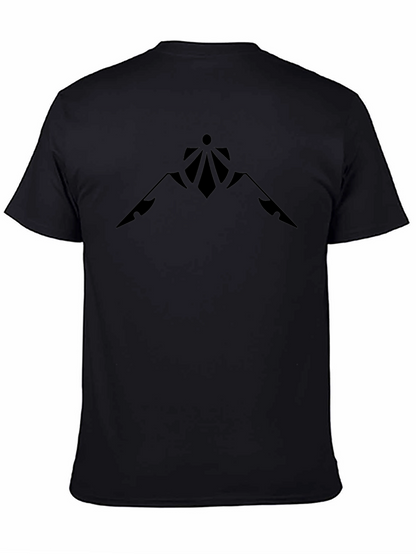 Modern Mountain Graphic Black T-Shirt