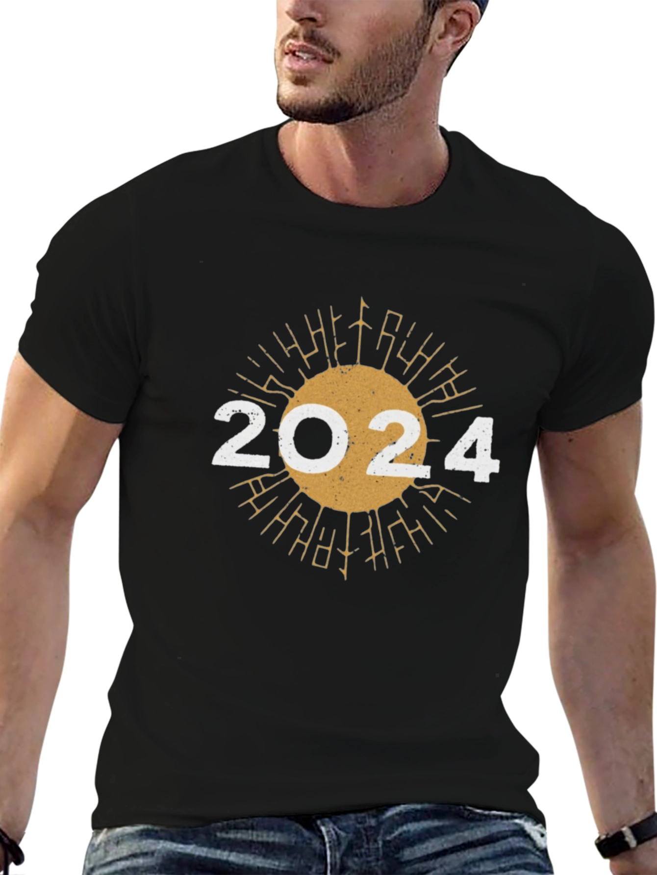 2024 Sunburst Graphic Tee - New Year Celebration