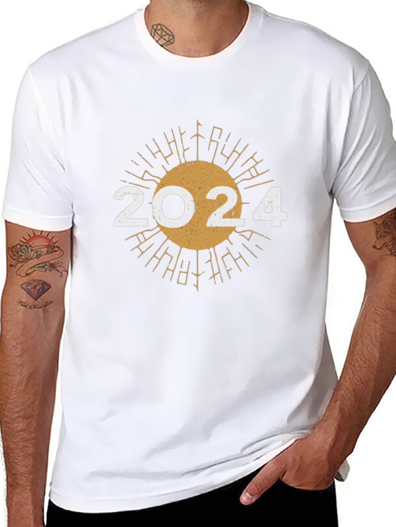 2024 Sunburst Graphic Tee - New Year Celebration