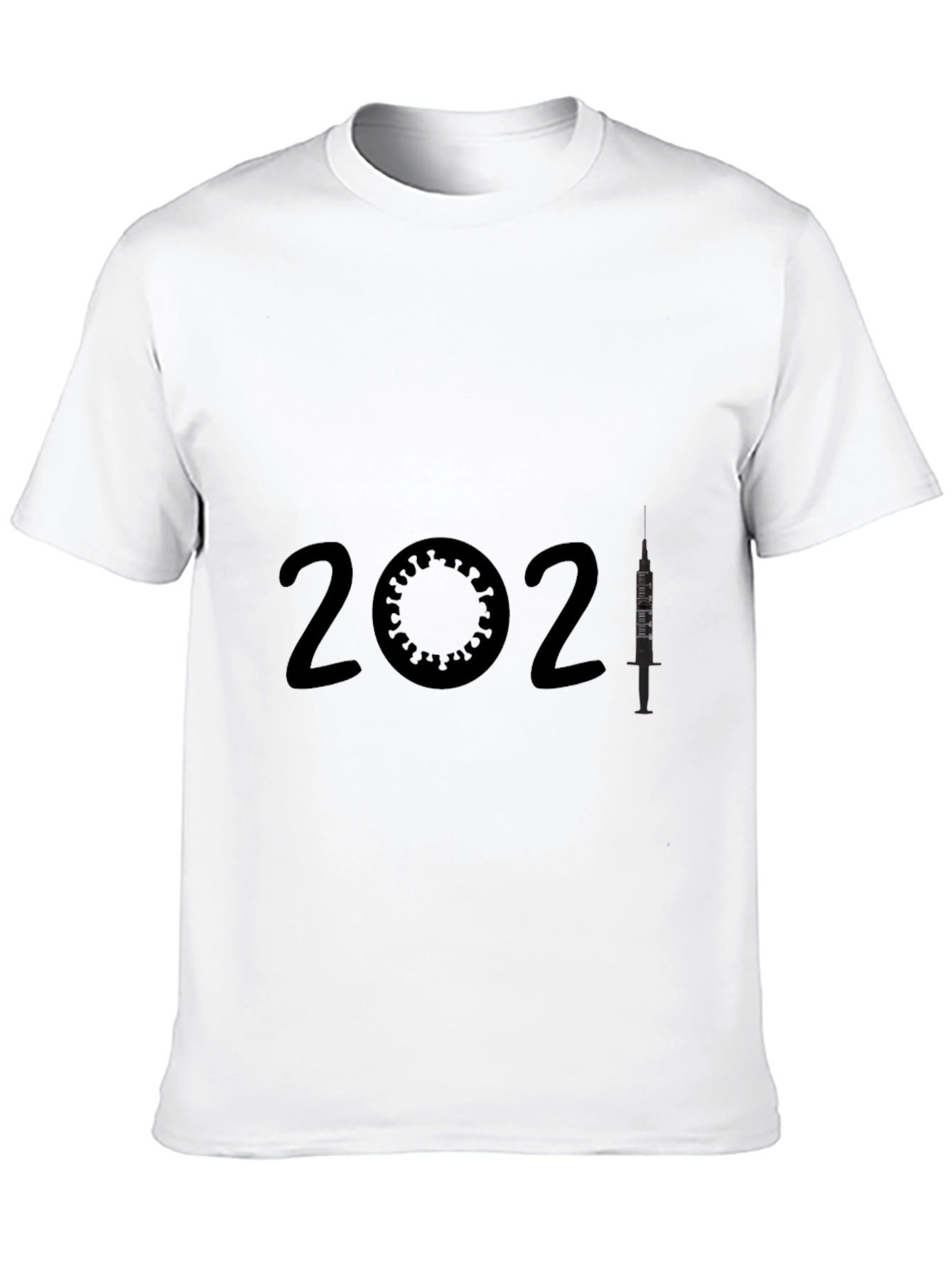 2021 Vaccine T-Shirt -  Virus & Syringe Design