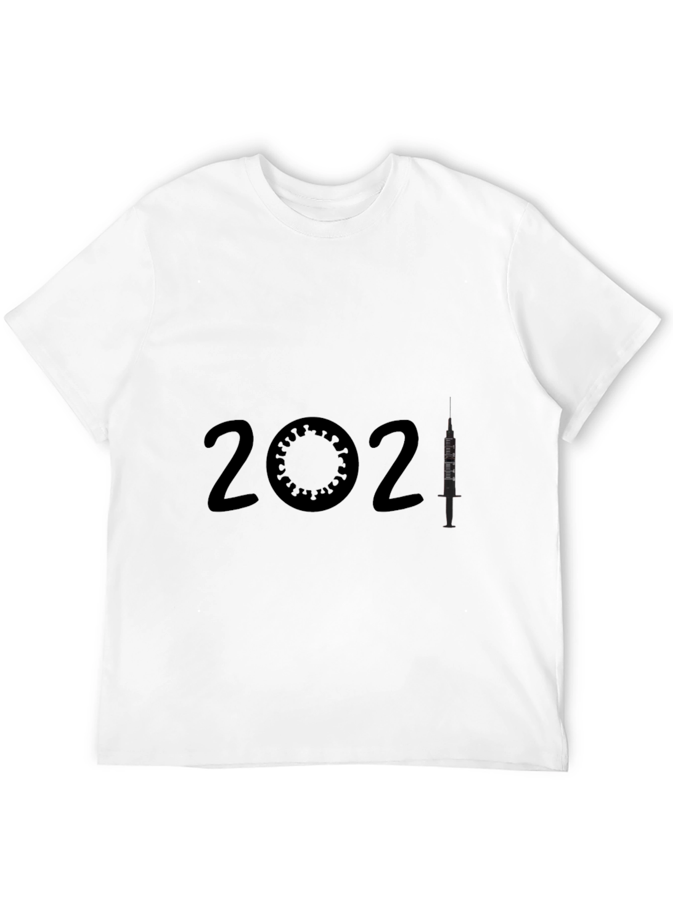 2021 Vaccine T-Shirt -  Virus & Syringe Design