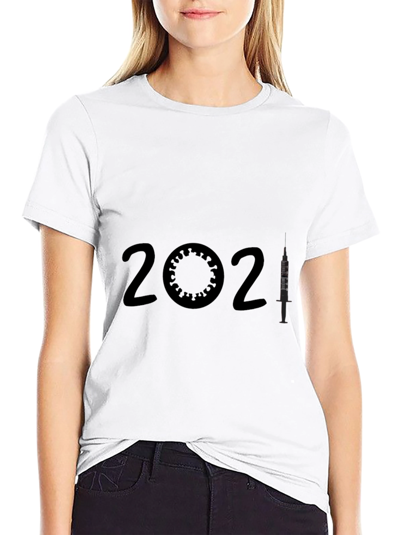 2021 Vaccine T-Shirt -  Virus & Syringe Design