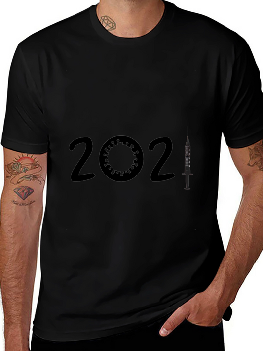 2021 Vaccine T-Shirt -  Virus & Syringe Design