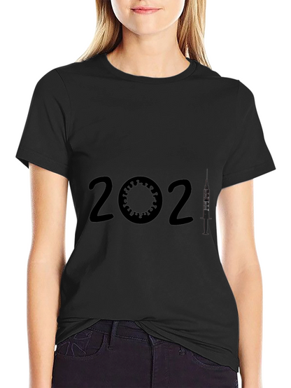 2021 Vaccine T-Shirt -  Virus & Syringe Design