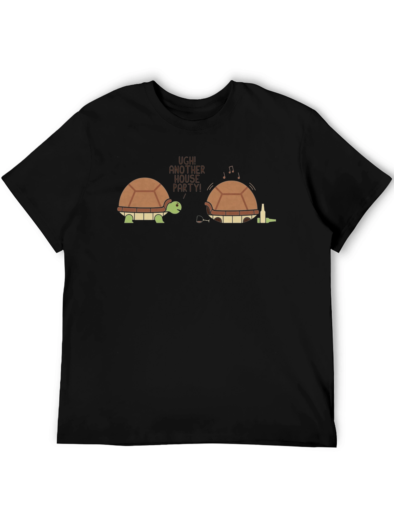 Funny Turtle House Party T-Shirt - Novelty Graphic Tee