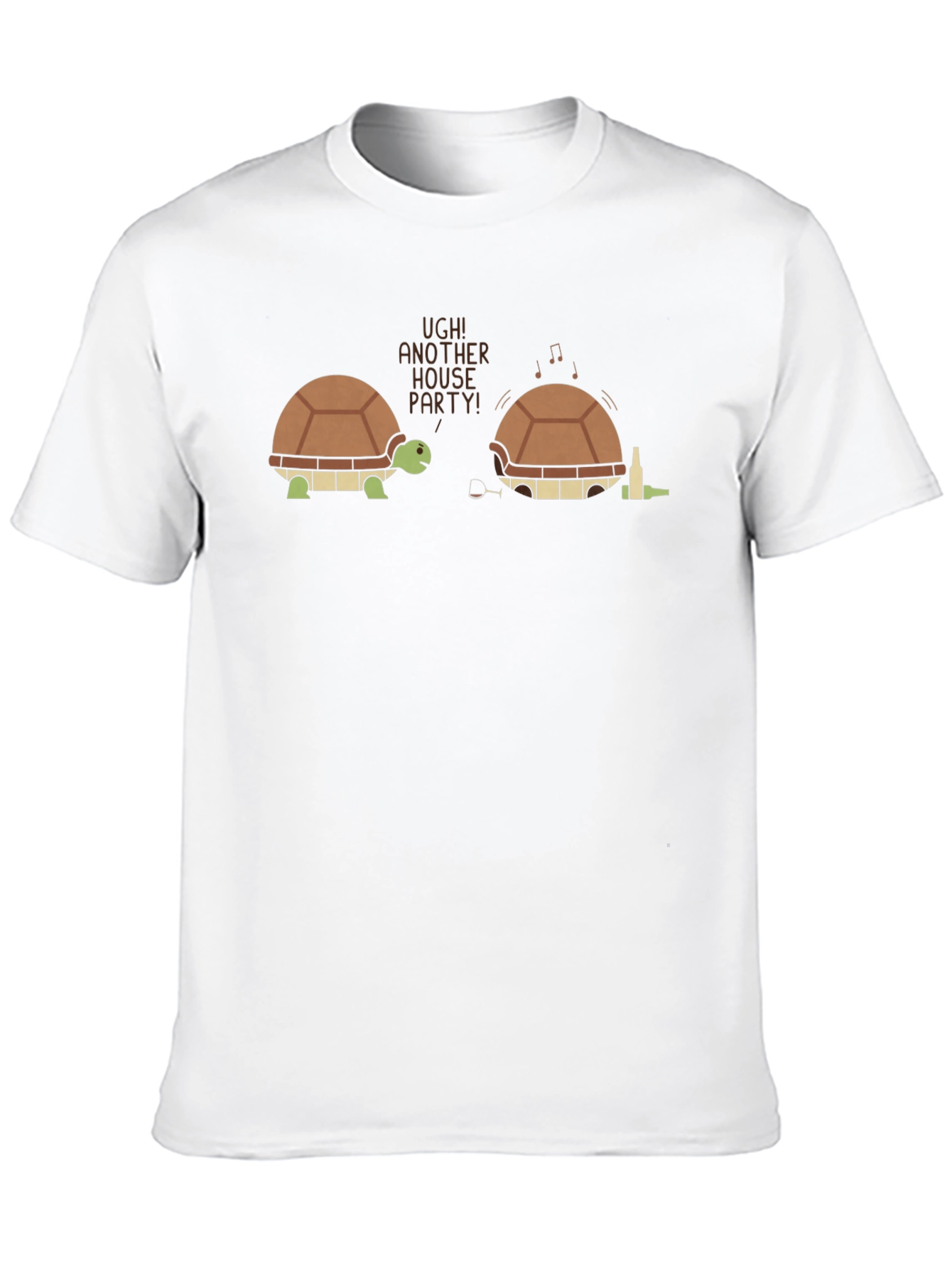 Funny Turtle House Party T-Shirt - Novelty Graphic Tee