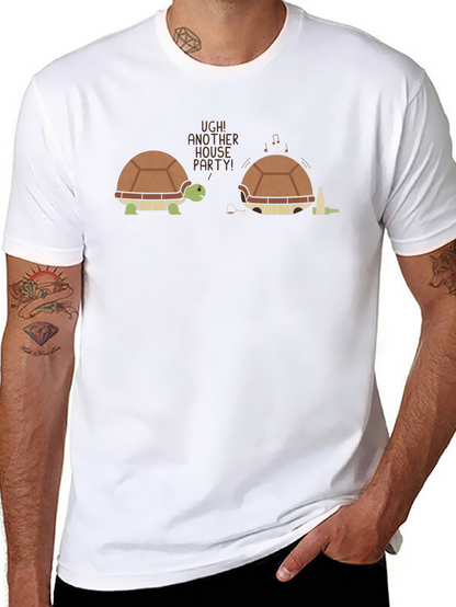 Funny Turtle House Party T-Shirt - Novelty Graphic Tee