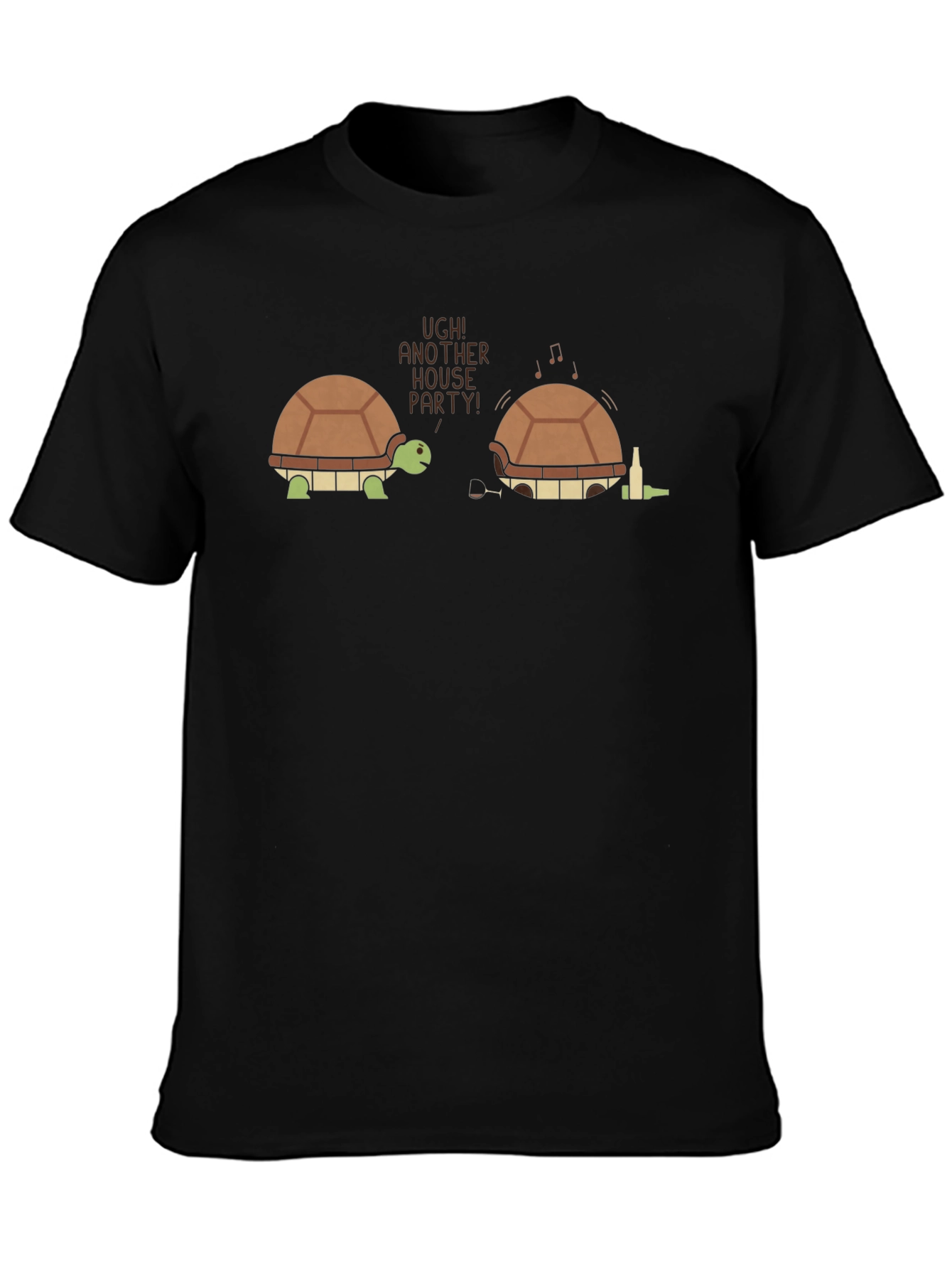 Funny Turtle House Party T-Shirt - Novelty Graphic Tee