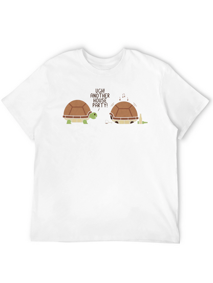 Funny Turtle House Party T-Shirt - Novelty Graphic Tee