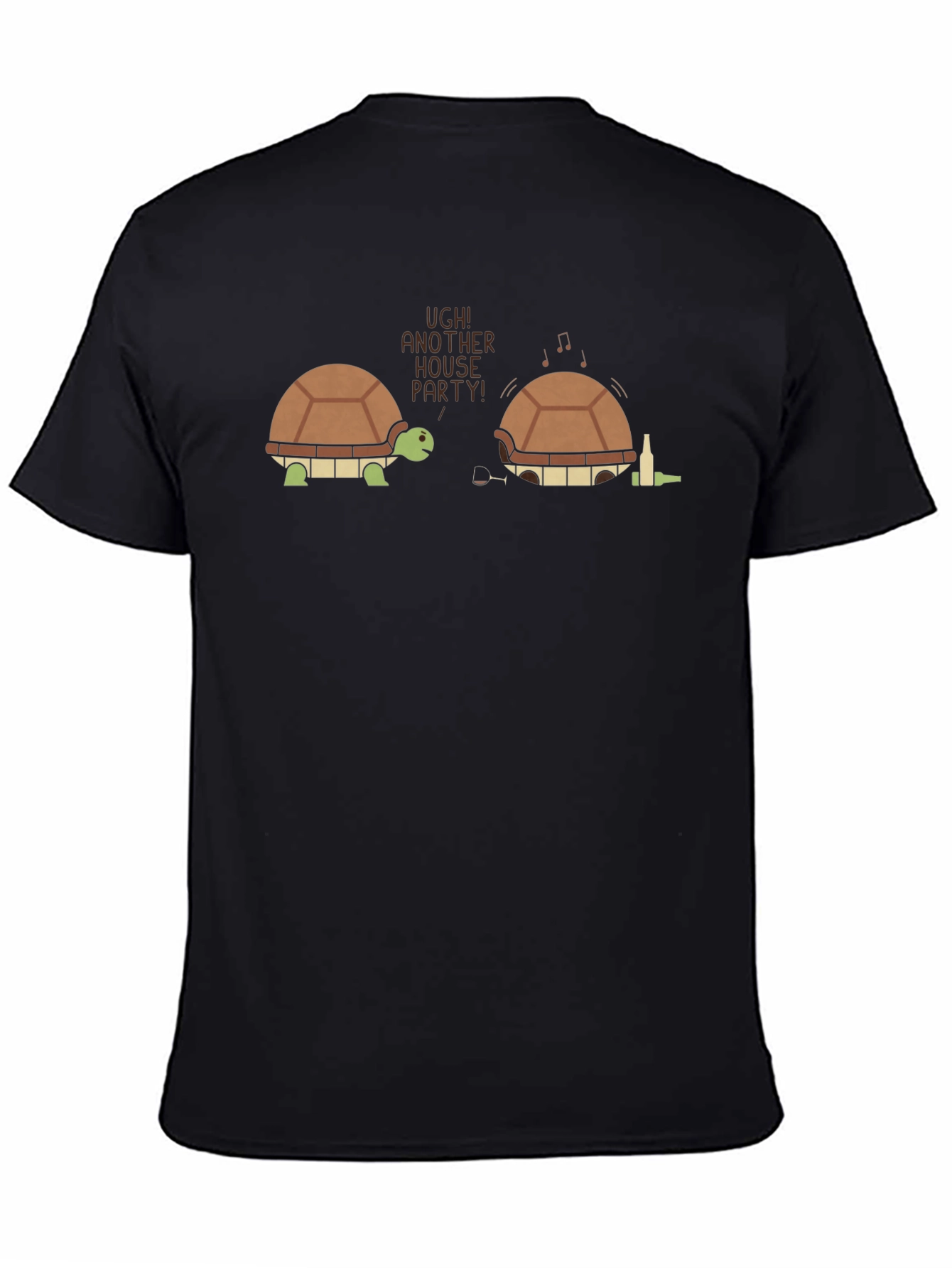 Funny Turtle House Party T-Shirt - Novelty Graphic Tee