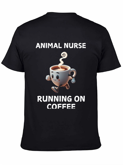 Animal Nurse Running on Coffee T-Shirt