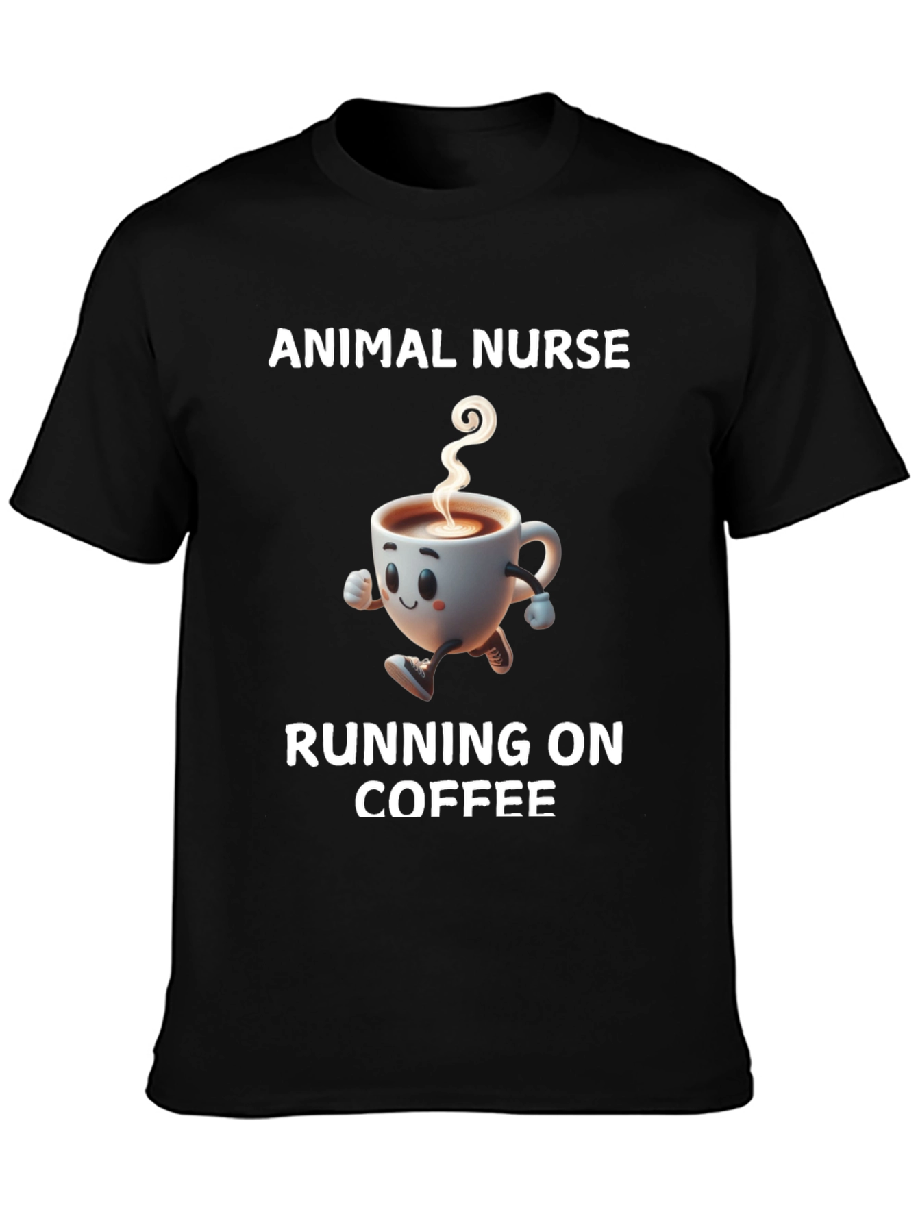 Animal Nurse Running on Coffee T-Shirt