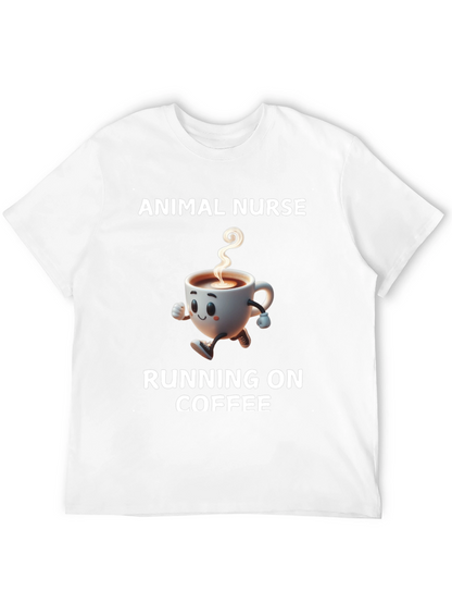 Animal Nurse Running on Coffee T-Shirt