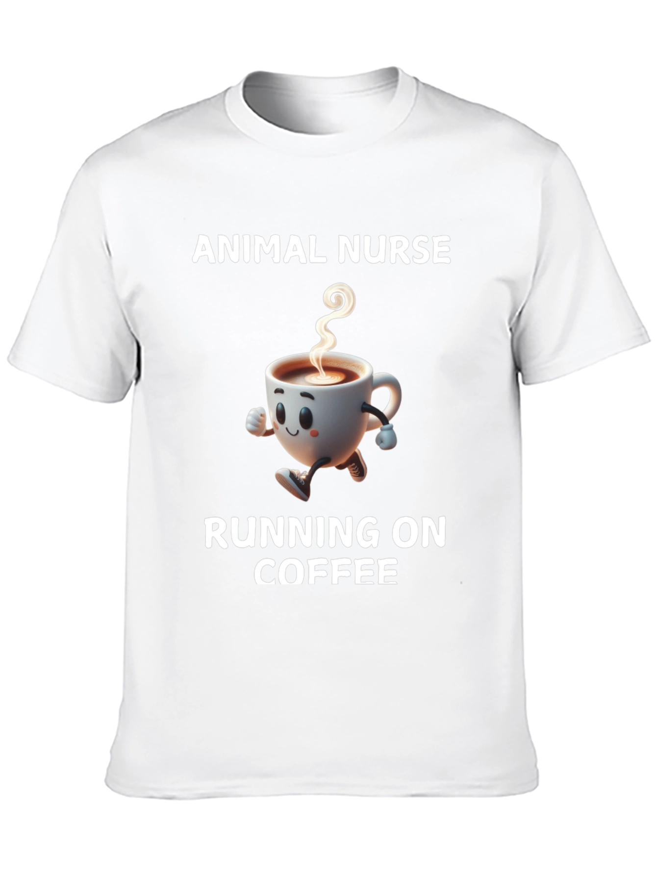 Animal Nurse Running on Coffee T-Shirt