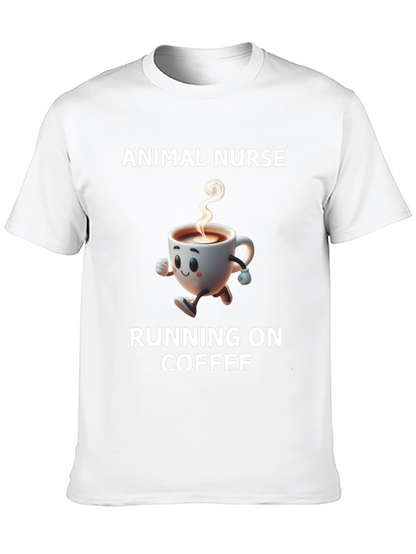 Animal Nurse Running on Coffee T-Shirt