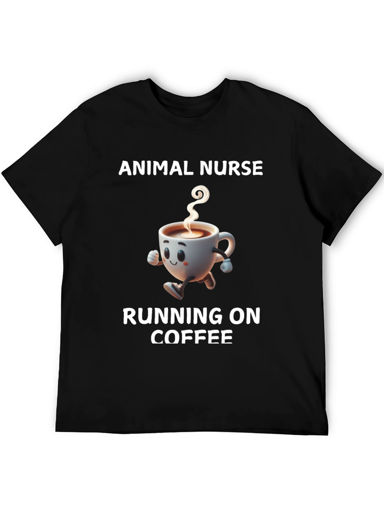 Animal Nurse Running on Coffee T-Shirt