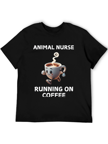 Animal Nurse Running on Coffee T-Shirt