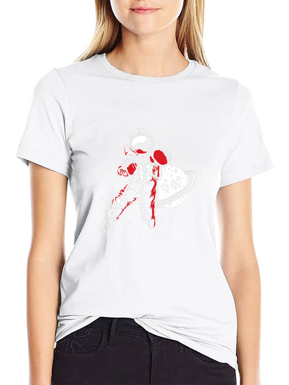 Astronaut Boxer Graphic Tee - Space Punch!