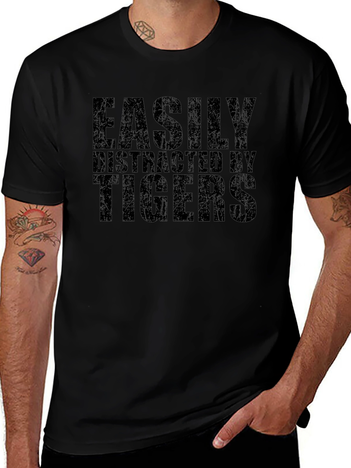 Easily Distracted By Tigers Graphic Tee