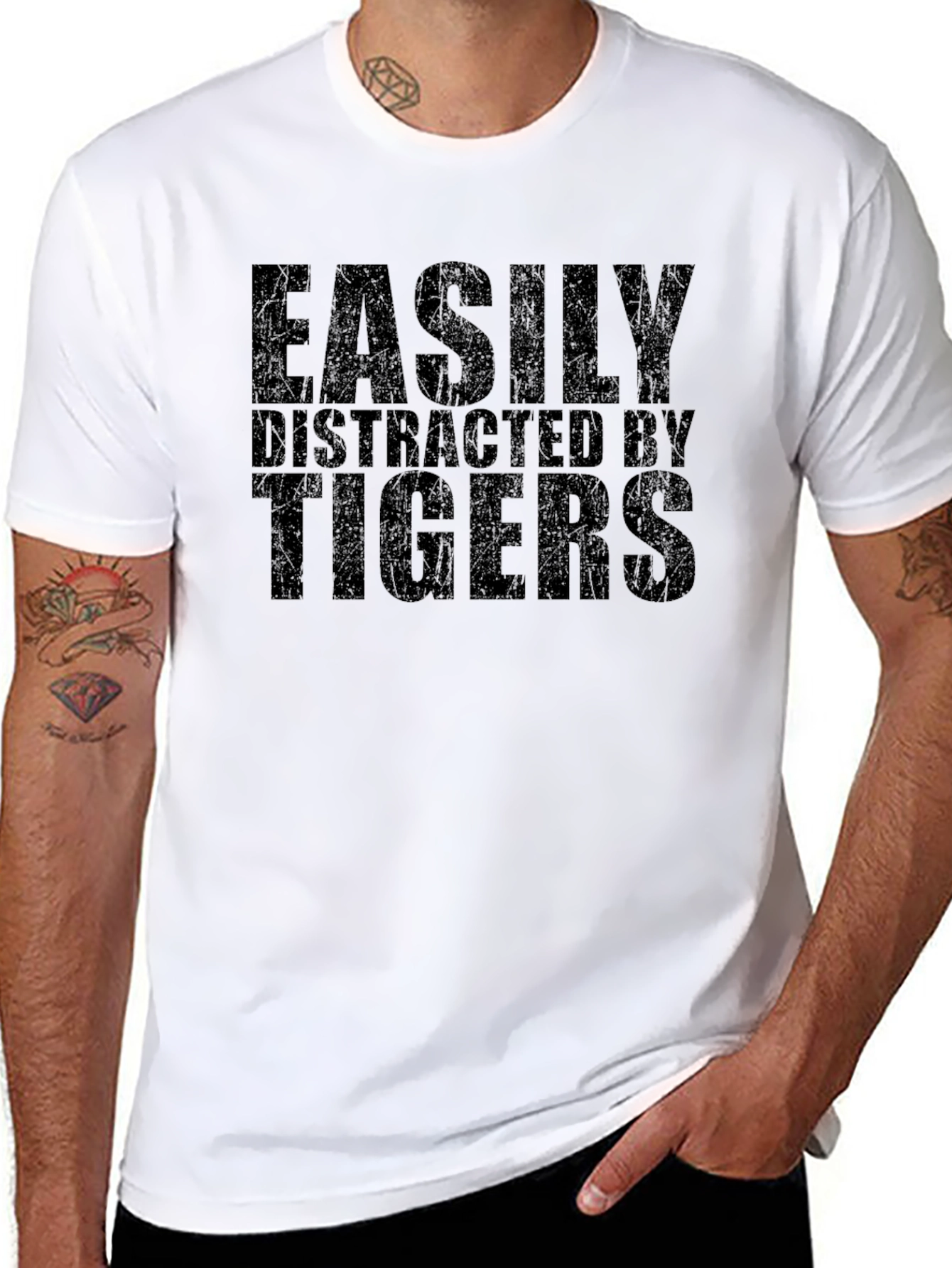 Easily Distracted By Tigers Graphic Tee
