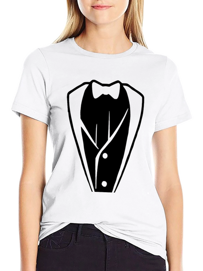 Tuxedo Print Black T-Shirt - Formal Fun!
