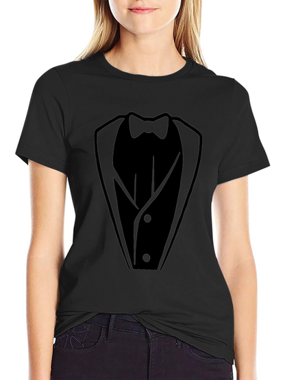 Tuxedo Print Black T-Shirt - Formal Fun!