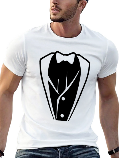 Tuxedo Print Black T-Shirt - Formal Fun!