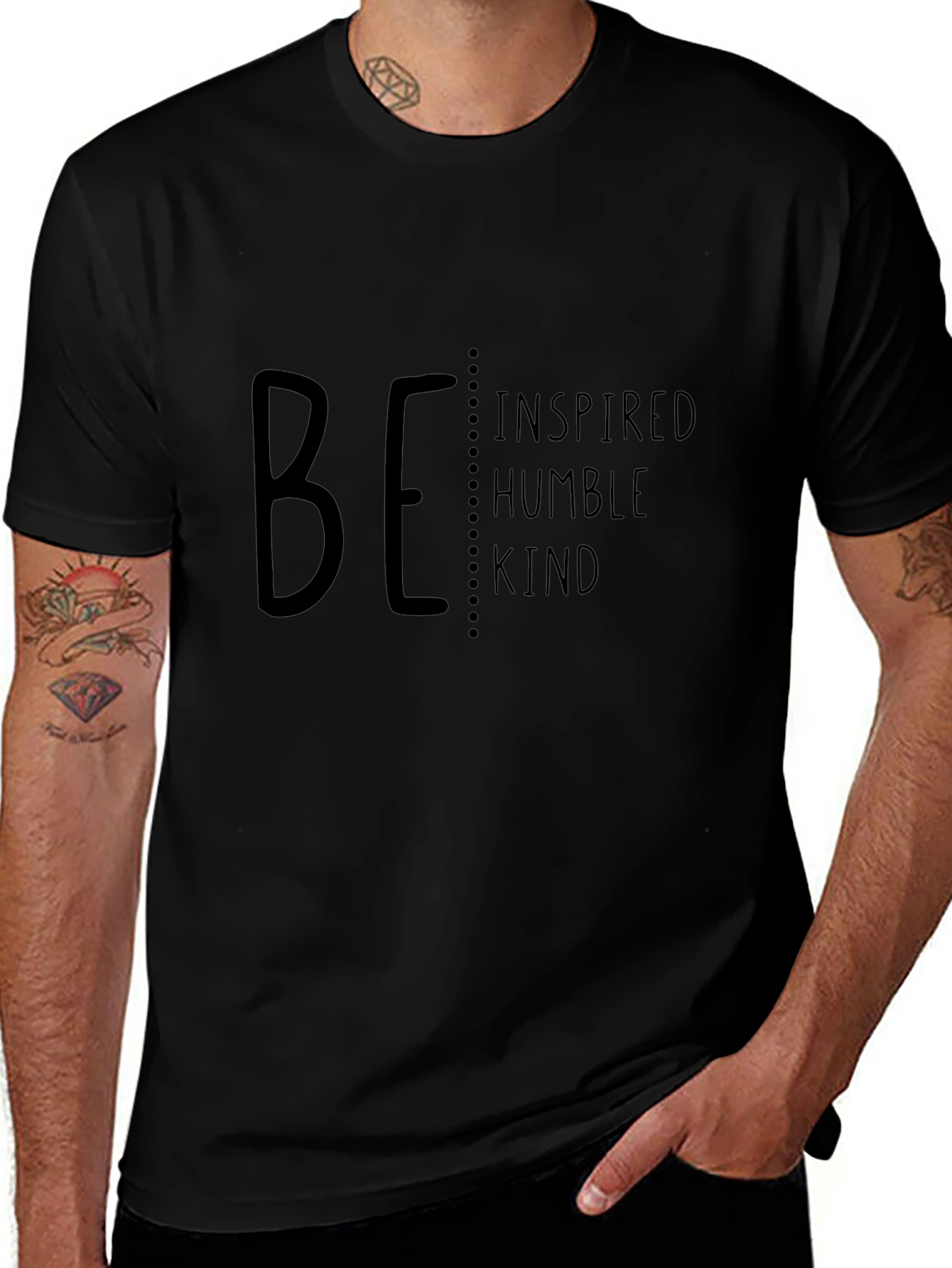 Inspirational Be Kind Black T-Shirt