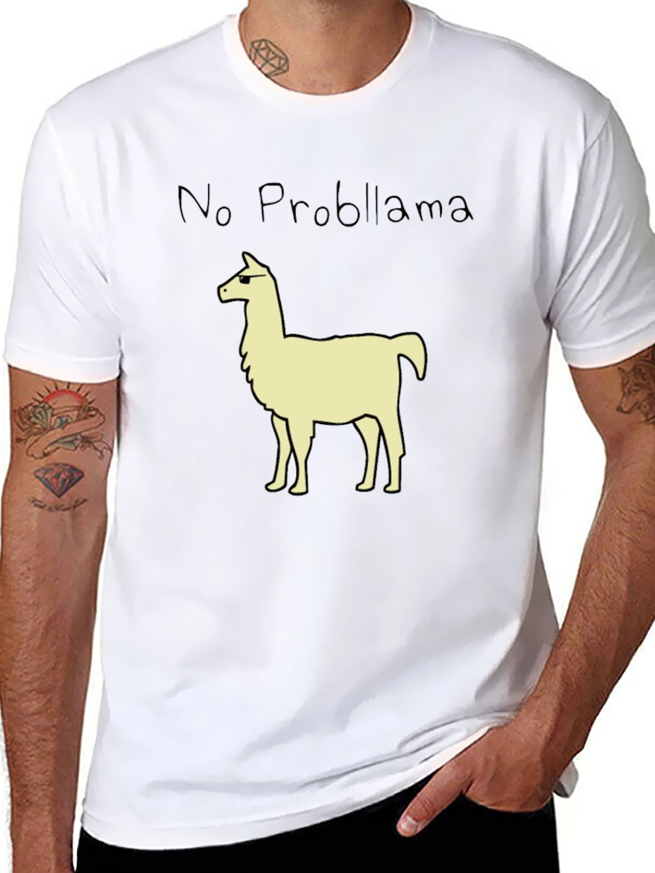 No Probllama T-Shirt - Cool Llama Graphic