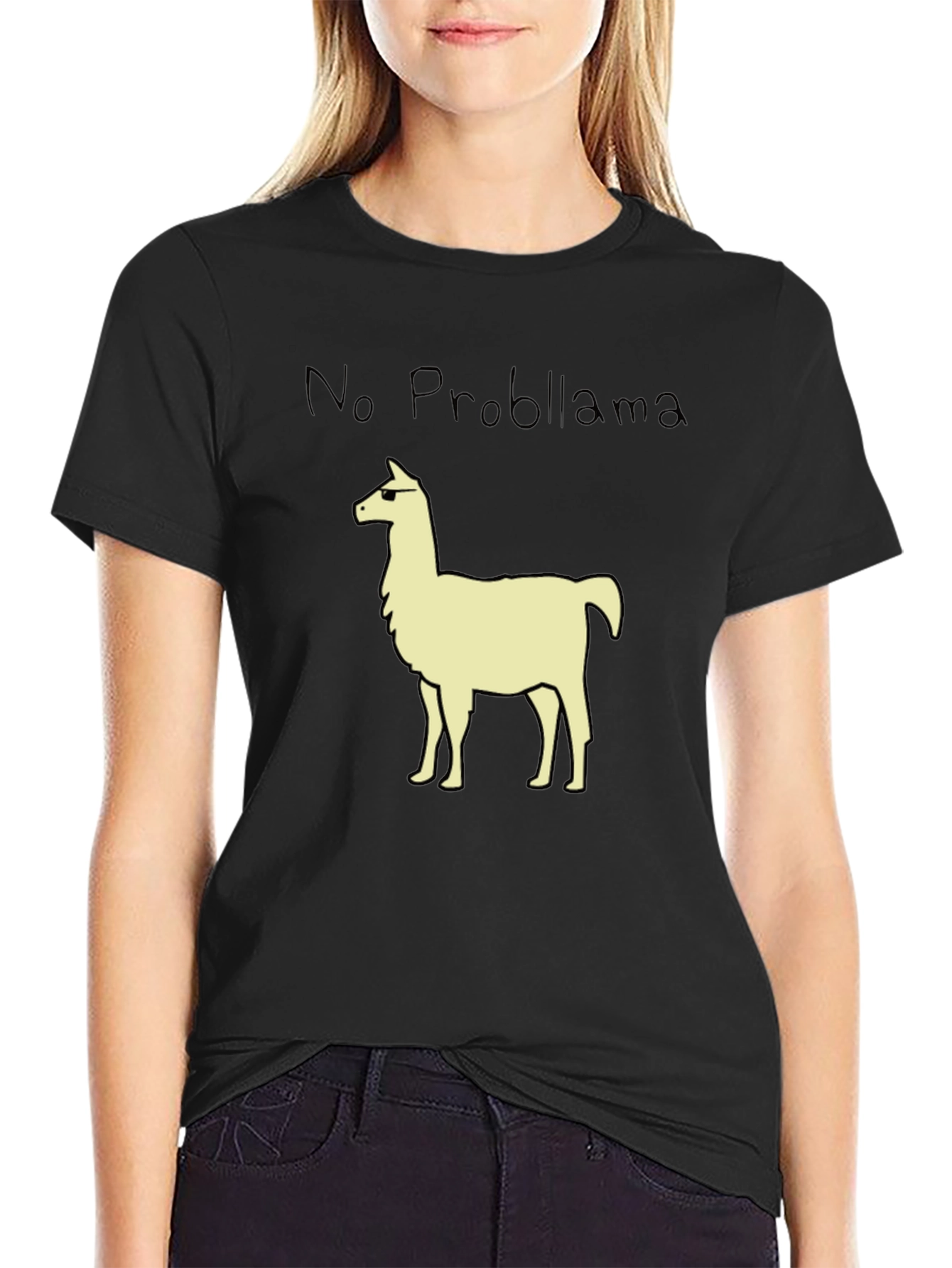 No Probllama T-Shirt - Cool Llama Graphic