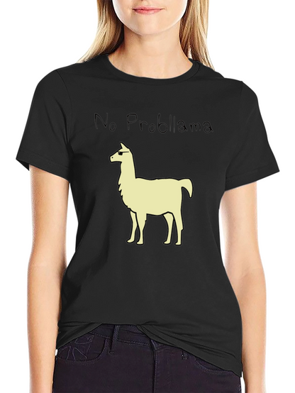 No Probllama T-Shirt - Cool Llama Graphic