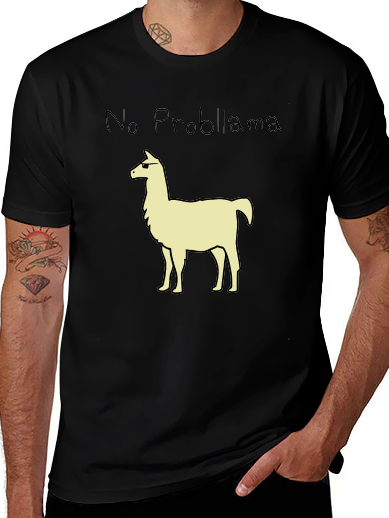 No Probllama T-Shirt - Cool Llama Graphic