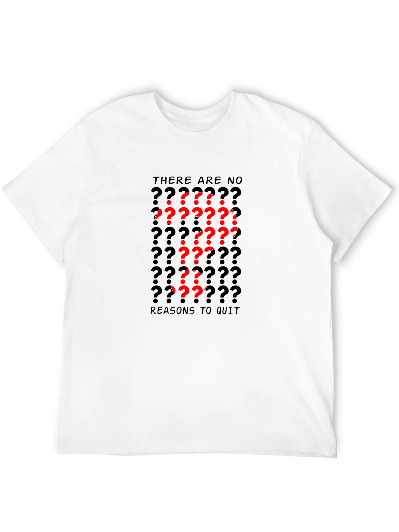 Motivational Question Mark Graphic Black T-Shirt
