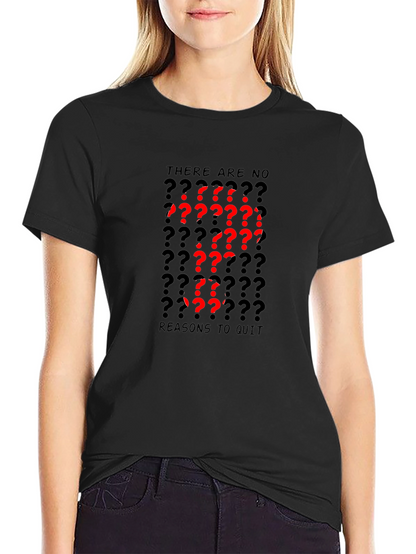 Motivational Question Mark Graphic Black T-Shirt