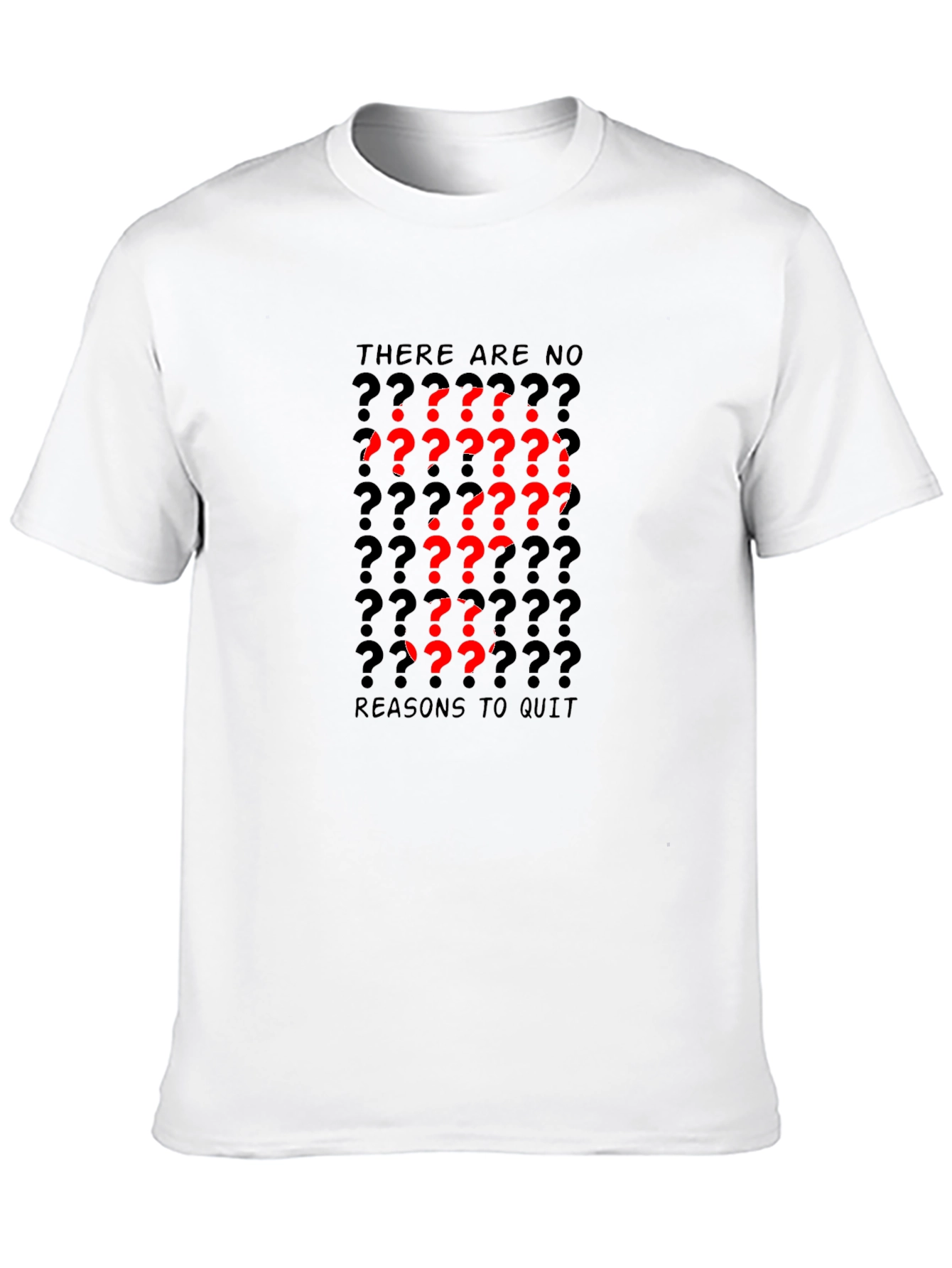 Motivational Question Mark Graphic Black T-Shirt