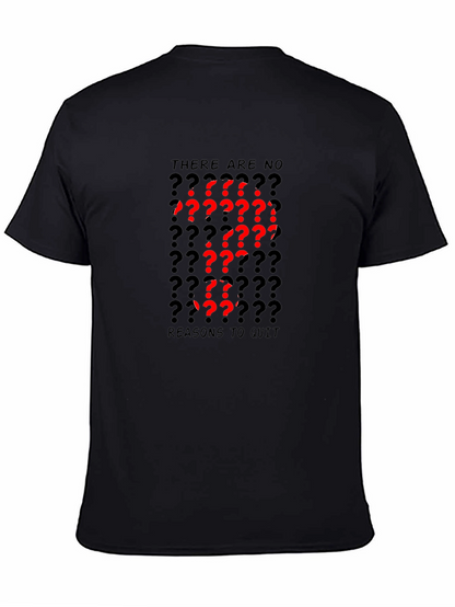Motivational Question Mark Graphic Black T-Shirt
