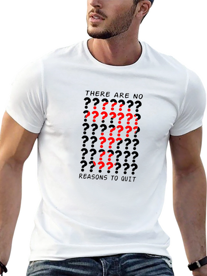 Motivational Question Mark Graphic Black T-Shirt