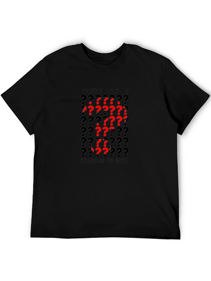 Motivational Question Mark Graphic Black T-Shirt