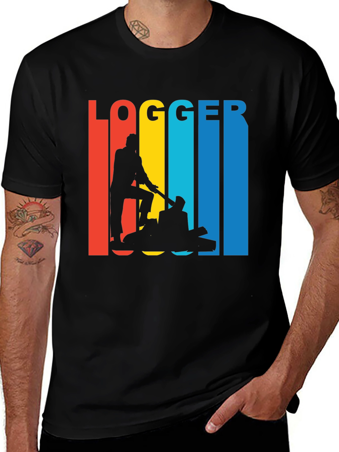 Logger Retro T-Shirt - Lumberjack Graphic Tee