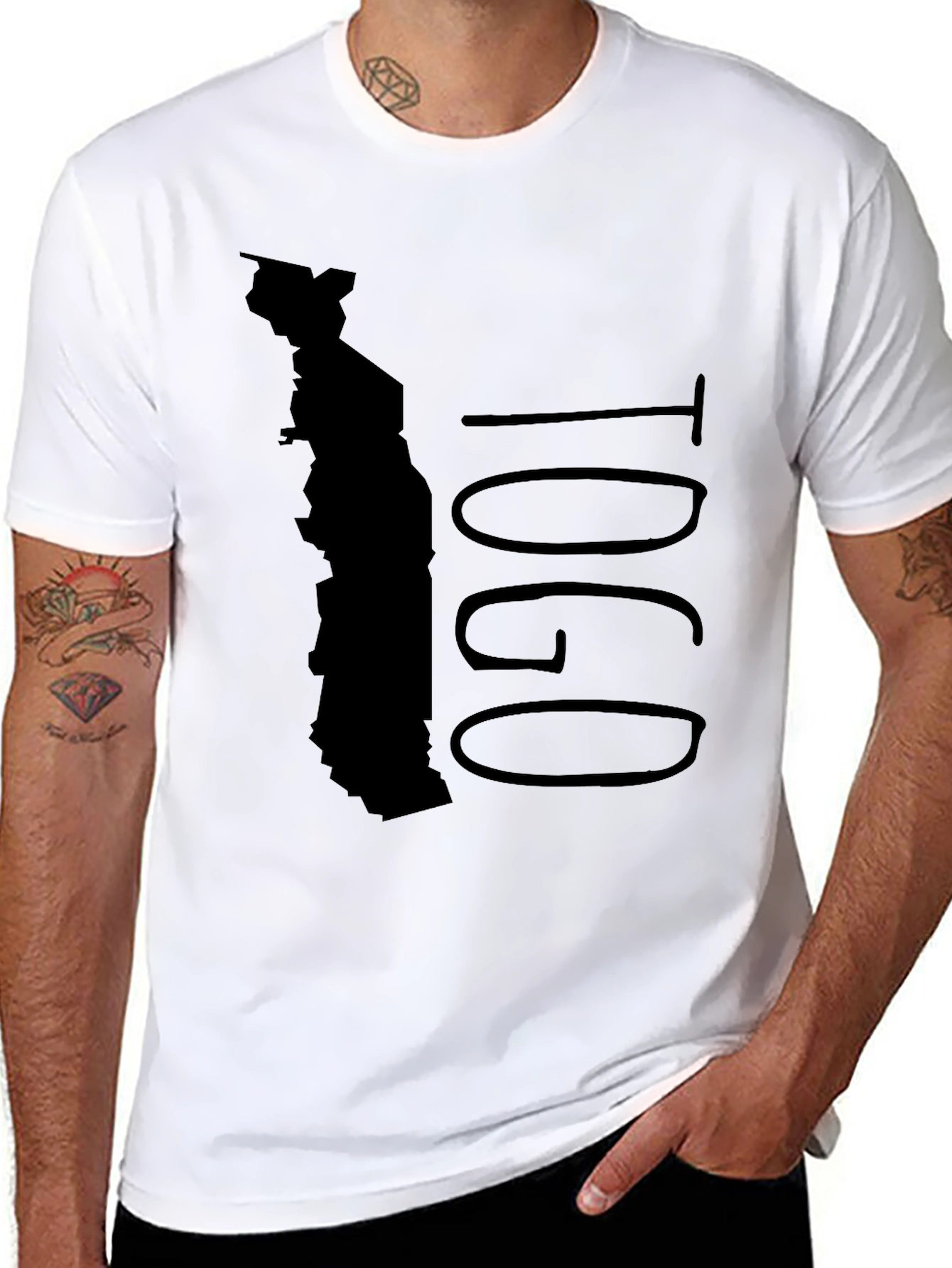 Togo Map Graphic Tee - Black